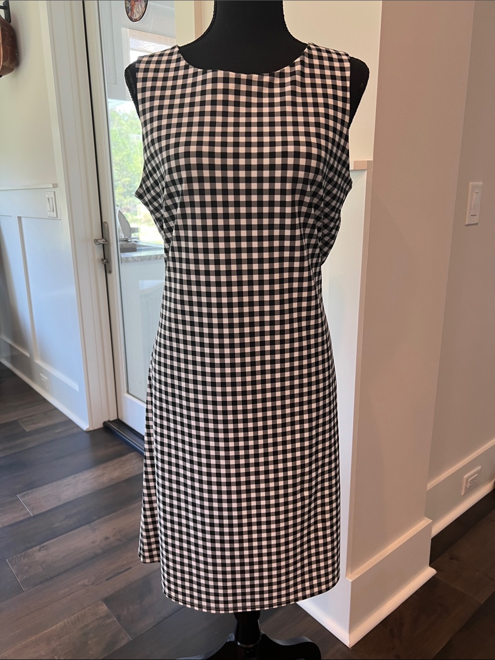 Jude Connally Black & White Gingham Midi Dress